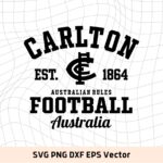 Carlton Est 1864 Shirt Design, AFL Australia Football SVG