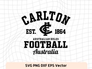 Carlton Est 1864 Shirt Design, AFL Australia Football SVG