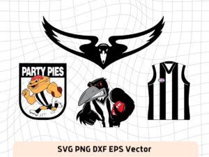 Collingwood Mascot Image Download SVG, Jersey PNG