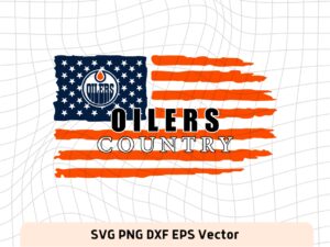 Edmonton Oilers USA Flag SVG Vector Image Download