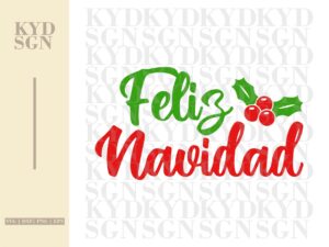 Feliz Navidad Christmas SVG