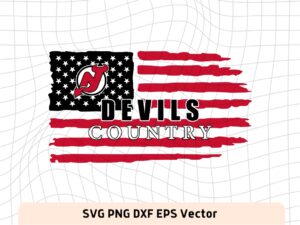 New Jersey Devils USA American Flag SVG Vector Image Download