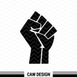 Raised Black Power SVG