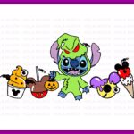 Stitch Halloween snacks SVG, oogie boogie new concept png eps