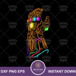 Thanos Colorful Hand SVG Vector PNG Sublimation file