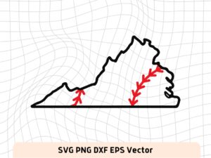 Virginia Outline Baseball SVG file