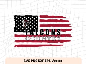 Atlanta Falcons USA American Flag Falcons Country SVG Vector Image Download PNG