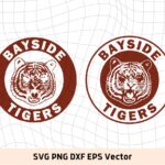 Bayside Tigers High School Logo SVG Cricut