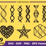 DNA SVG Cut Files Dna Silhouette Molecule