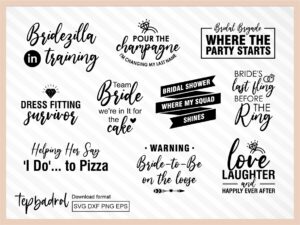 Funny Bridal Shower SVG