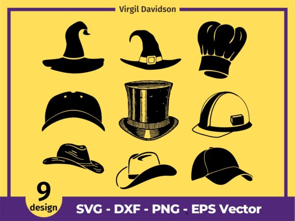 Hat SVG Bundle Hat Silhouette Set