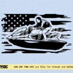 Jet ski US SVG Graphic Clipart American flag