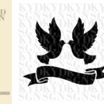 Kissing Doves SVG Couple Wedding SVG