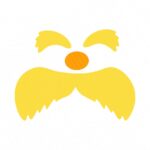 Lorax moustache template svg