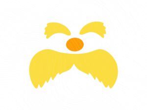 Lorax moustache template svg