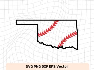 Oklahoma Outline Baseball SVG