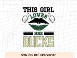 This Girl Love Bucks SVG Vector PNG, Bucks T-Shirt Design Ideas for Girl Download