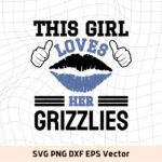 This Girl Love Grizzlies SVG Vector PNG, Grizzlies T-Shirt Design Ideas for Girl Download