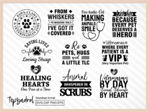 Veterinarian SVG Bundle, Cricut