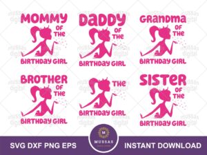 Barbie Birthday Girl Family T-Shirt Design