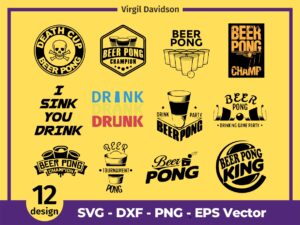 Beer pong Designs College Beer SVG cricut