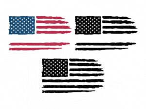 Distressed flag template SVG Cricut