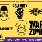 FPS Shooter Clipart, cod gaming warzone SVG, gamer modern warfare battle royale