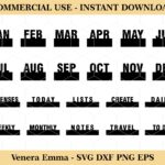 Journal Folder Tabs Planner Cut Files SVG DXF