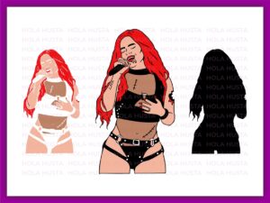 Karol G Bichota Red Hair Halloween SVG Layer