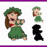 Lilo Layered SVG, Cartoon Disney Vector