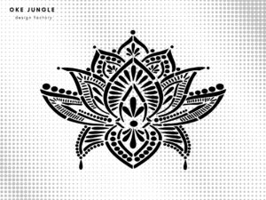 Mandala Lotus DXF Laser Cutting