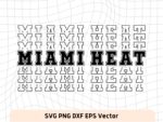 Miami Heat SVG Digital Download, NBA, Team Basketball, Miami Heat PNG