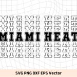 Miami Heat SVG Digital Download, NBA, Team Basketball, Miami Heat PNG