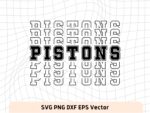 Pistons SVG Digital Download, NBA, Team Basketball, Pistons PNG