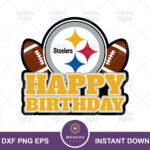 Pittsburgh Steelers Happy Birthday Cake Topper Design Download file