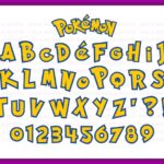 Pokemon Alphabet Clipart SVG EPS