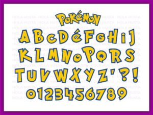 Pokemon Alphabet Clipart SVG EPS