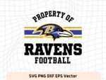 Property of Baltimore Ravens Football NFL SVG Baltimore Graphic Image Cricut