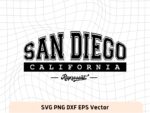 San Diego California Design SVG EPS