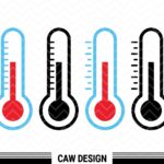 Thermometer SVG, Temperature Clipart Vector