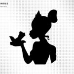 Tiana Princess and Frog Silhouette SVG