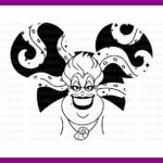 Ursula SVG the little mermaid disneyland villain outline silhouette