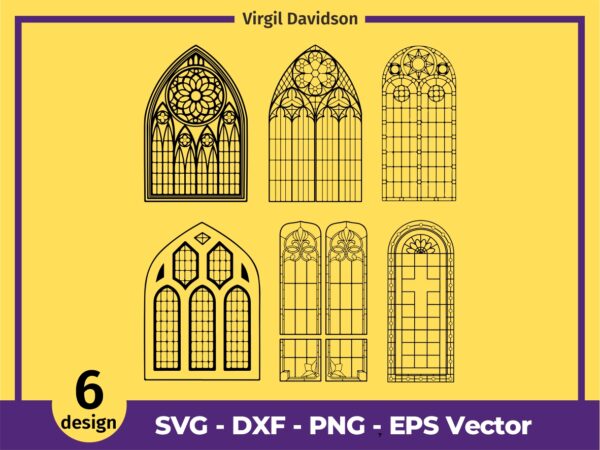 Window Decorative Window Pane Window Frame SVG EPS