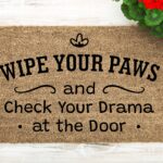 Wipe Your Paws and Check Your Drama at the Door, Funny Doormat Design