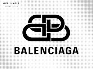 balenciaga logo black SVG Cricut