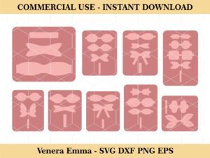 bow cricut template SVG