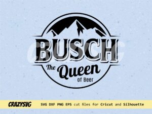 busch light svg, queen beer