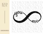 infinity symbol tattoo design, couple svg infinity you and me