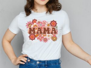 mama flower sublimation design png