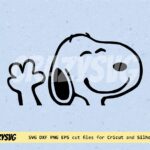 snoopy say hai, good bye, snoopy decals design file